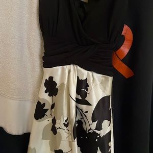 Pretty black and white silky dress